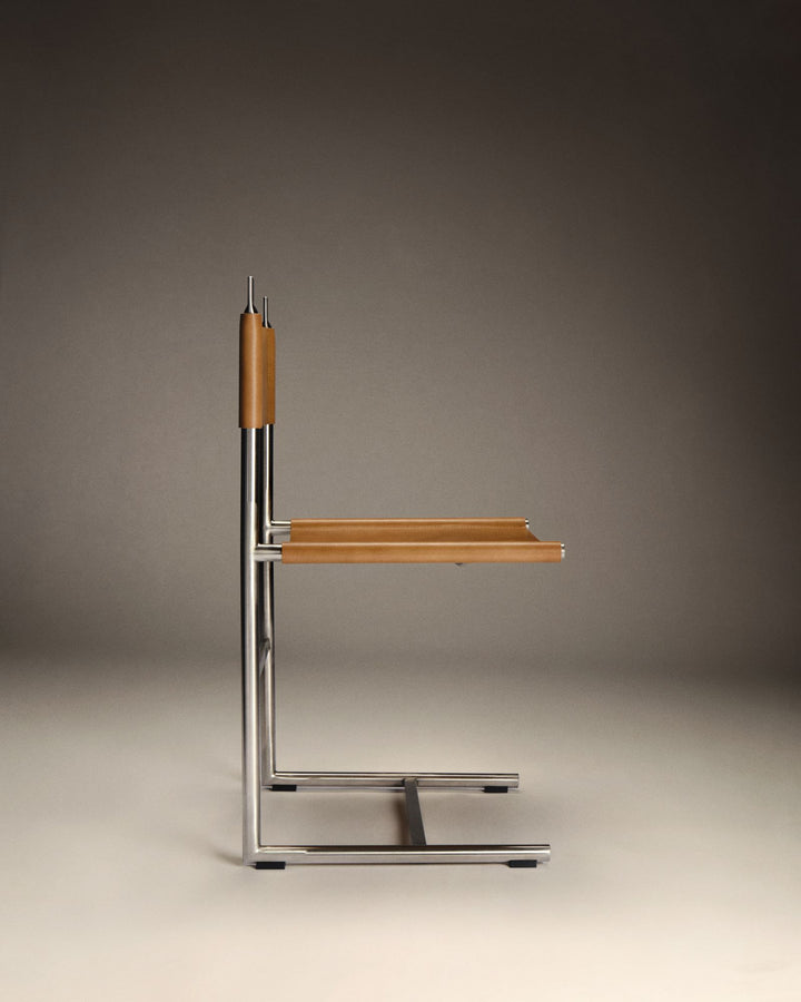 DIMORE - Chaise en cuir de vachette -Yves Salomon Editions