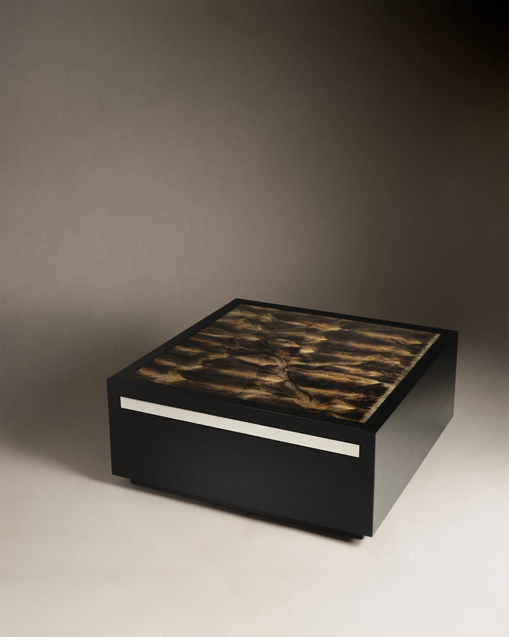 DIMORE - Table basse en ondatra -Yves Salomon Editions