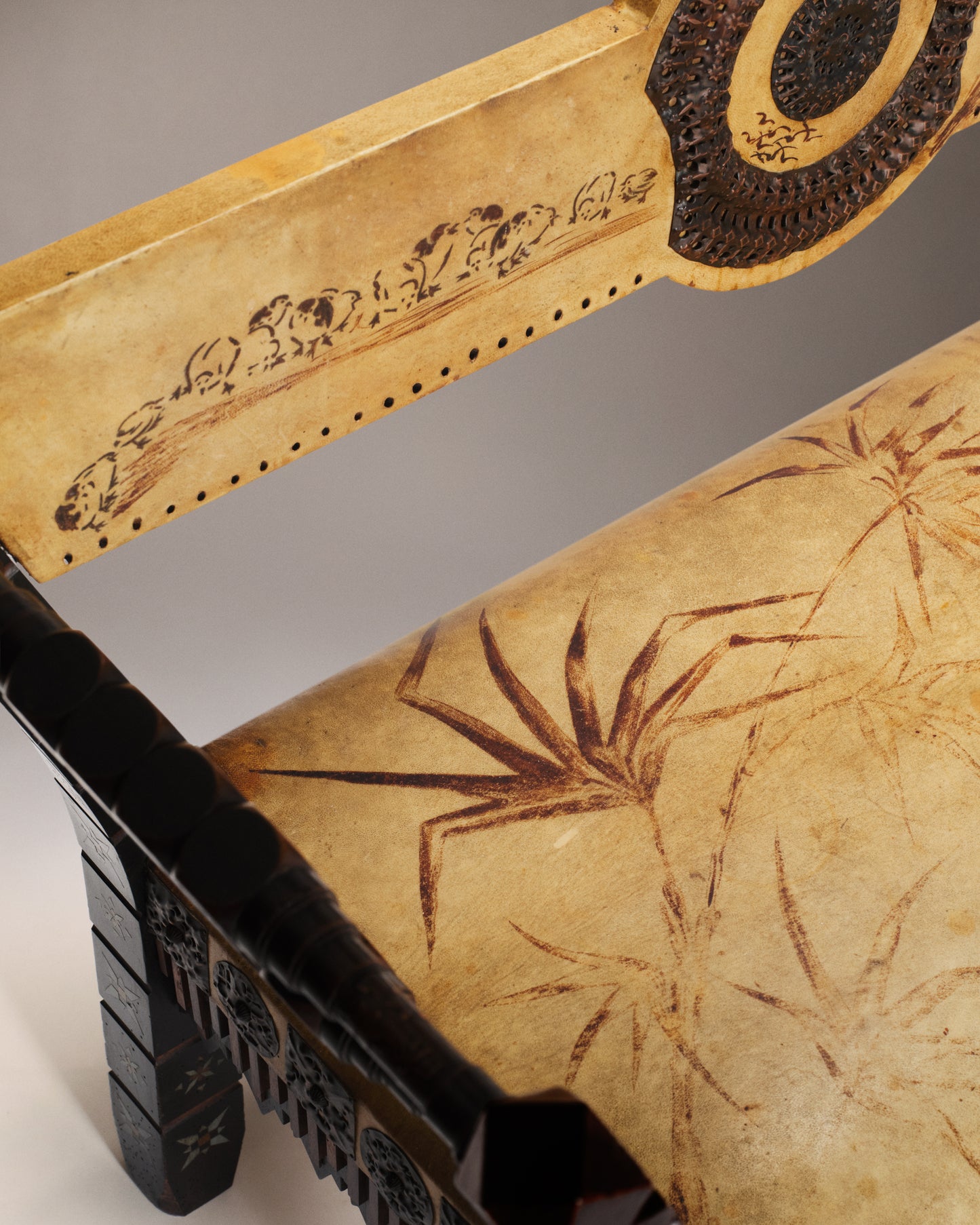 VINTAGE CARLO BUGATTI - Bench seat
