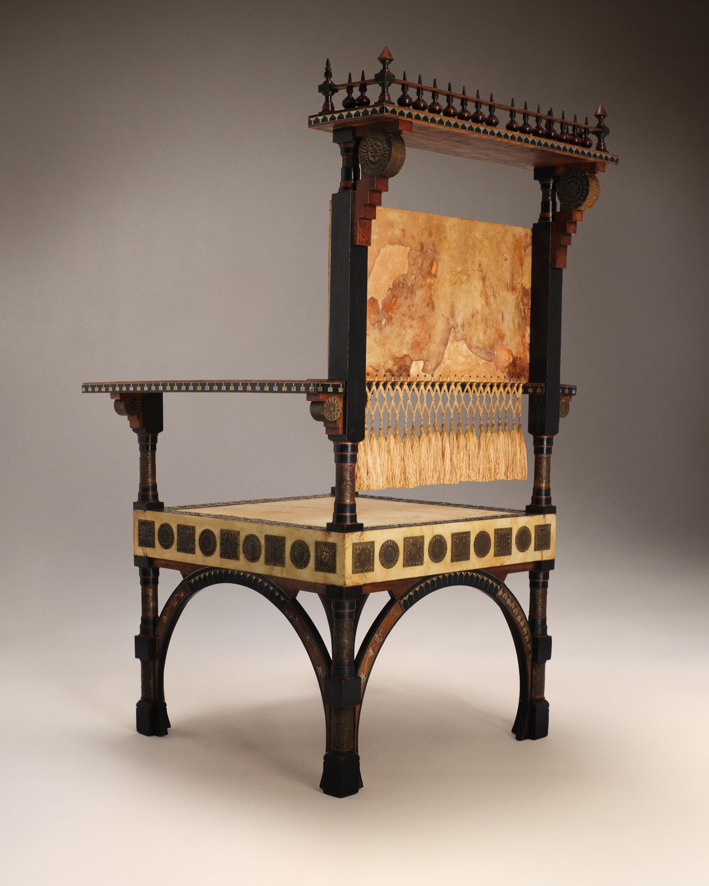 VINTAGE CARLO BUGATTI - Fauteuil trône